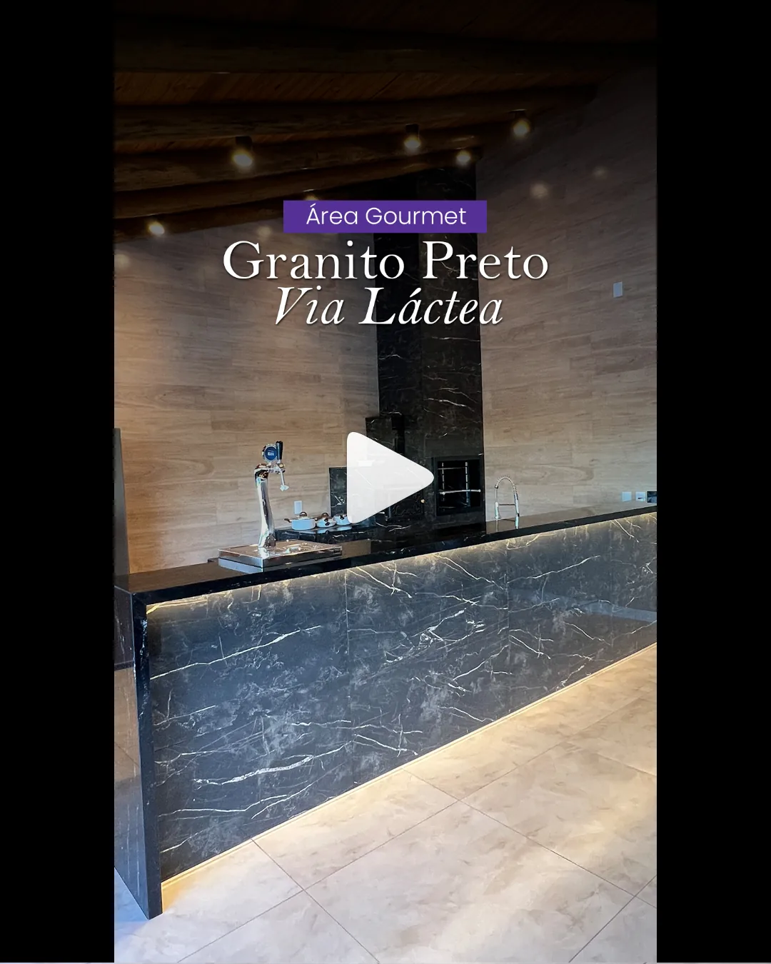 Post do Instagram: Área gourmet em Preto Via Láctea