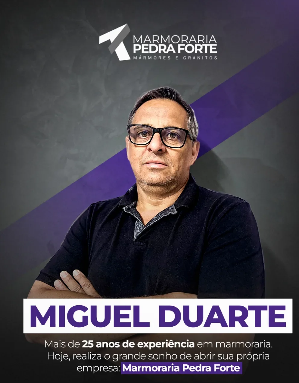 Miguel Duarte, à frente da Marmoraria Pedra Forte